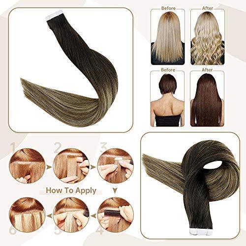 Invisible Tape Remy Human Hair Extensions 14 to 22 Inches Long - Image 97