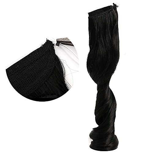 Invisible Wire Heat Friendly Halo Hair Extension - Image 11