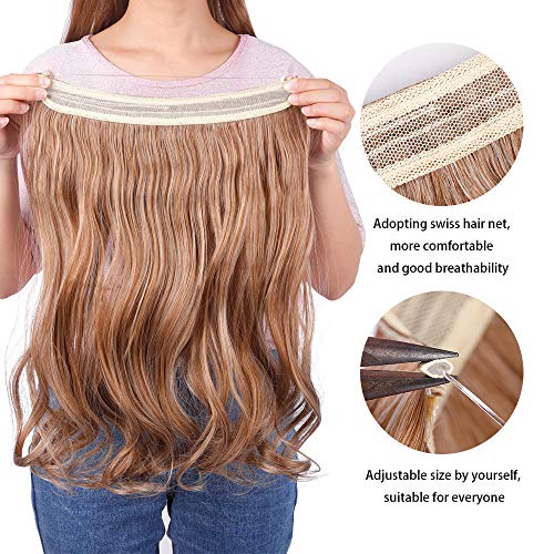 Invisible Wire Heat Friendly Halo Hair Extension - Image 32