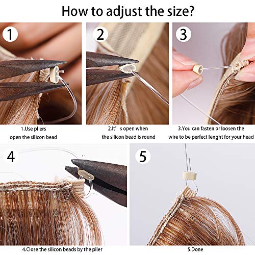 Invisible Wire Heat Friendly Halo Hair Extension - Image 35