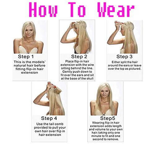 Invisible Wire Heat Friendly Halo Hair Extension - Image 7