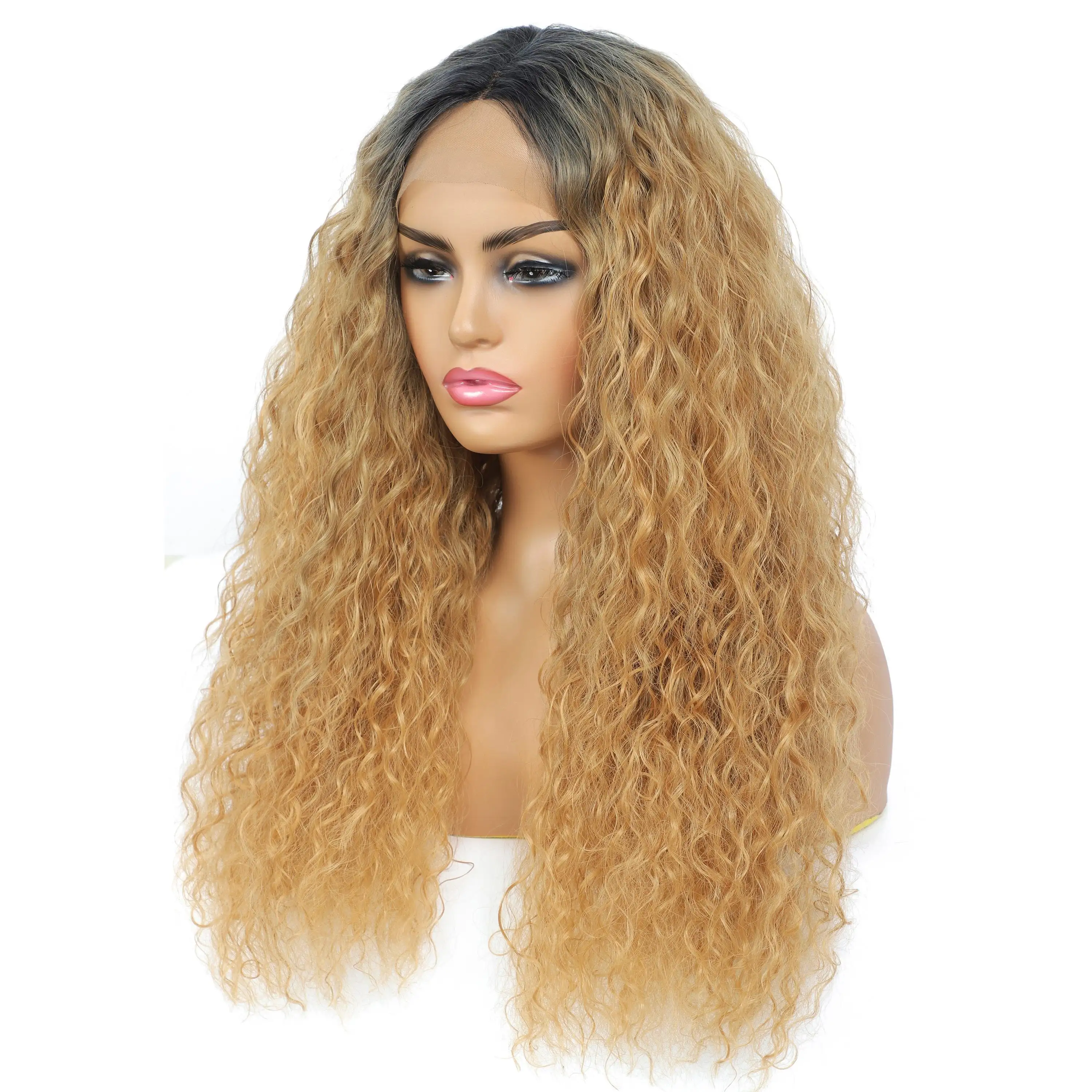 Jessica Curly Synthetic lace front Wig - Image 4