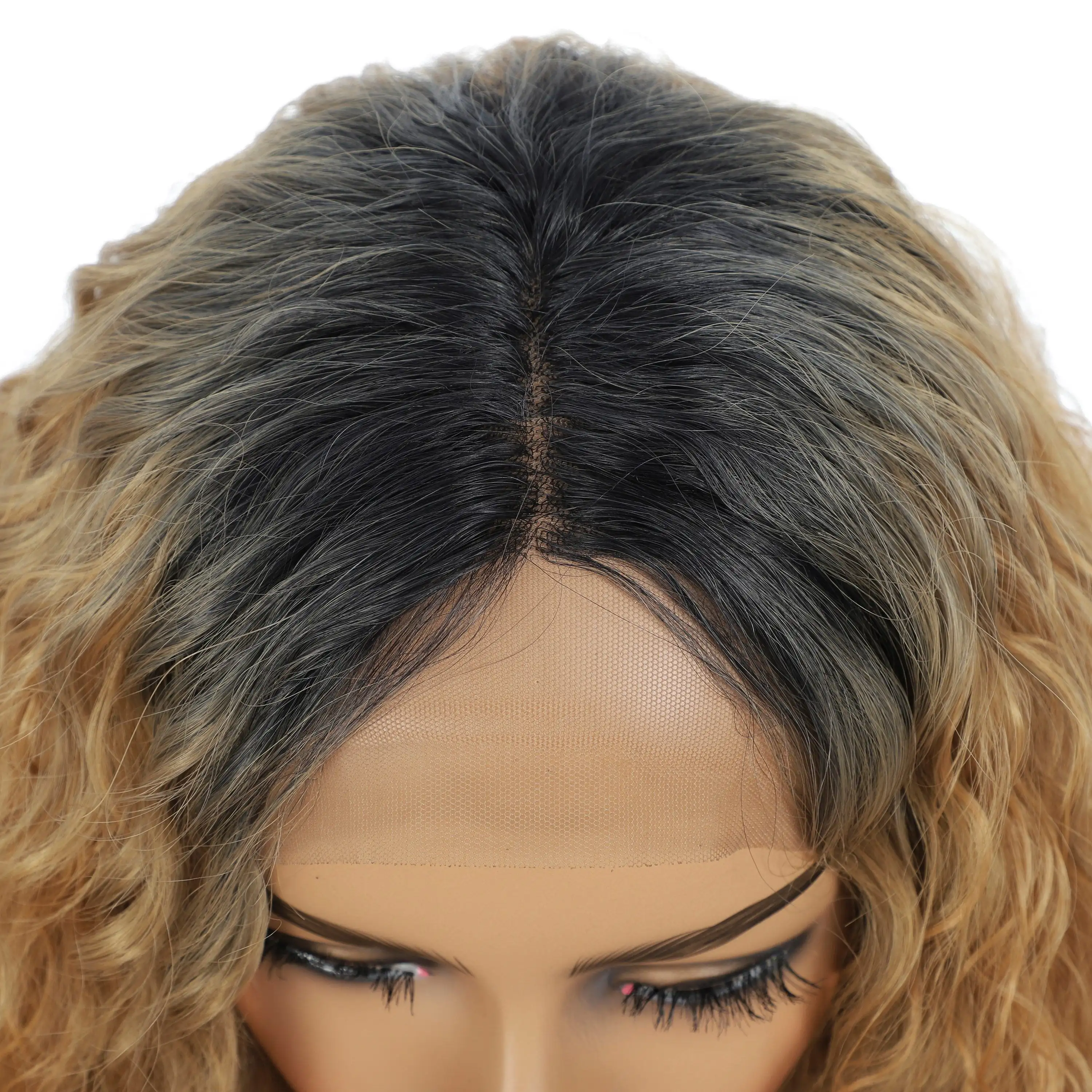 Jessica Curly Synthetic lace front Wig - Image 5