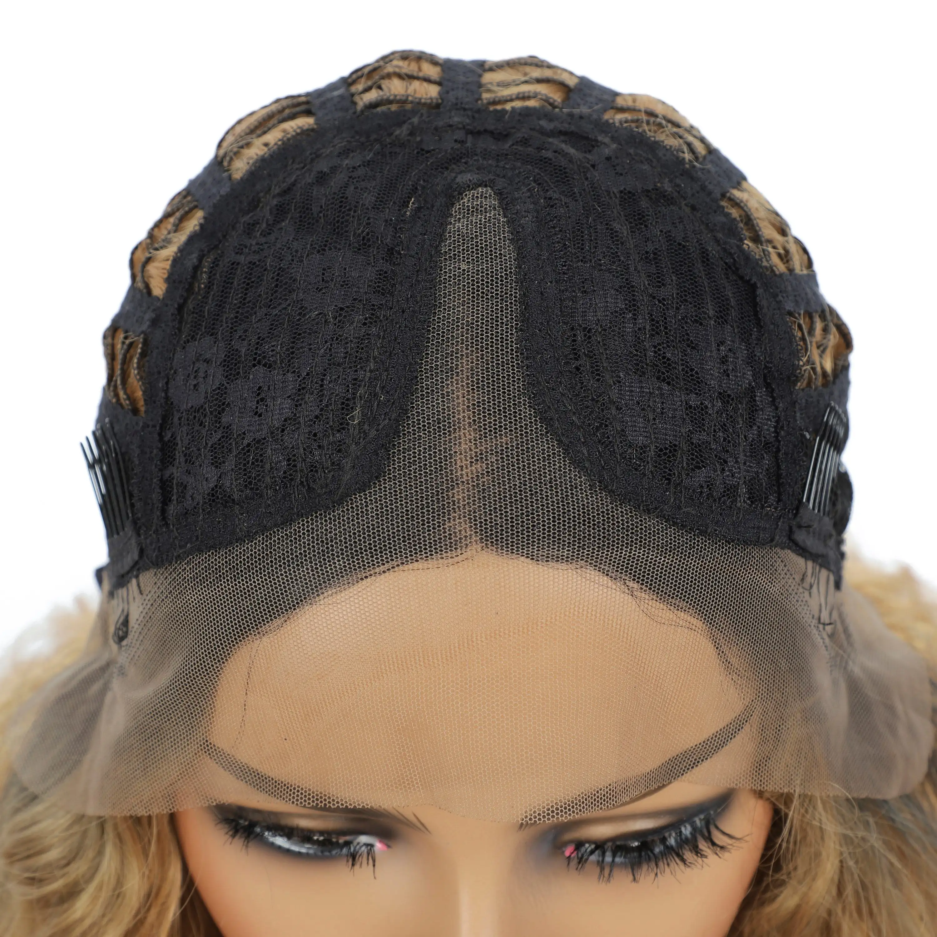 Jessica Curly Synthetic lace front Wig - Image 6