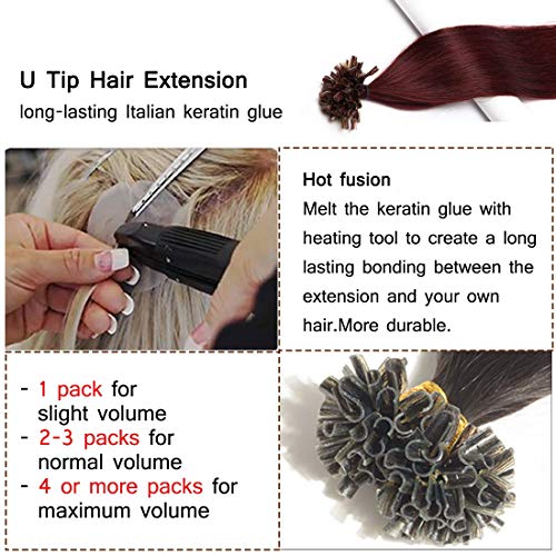 Keratin Fushion Bonded U Tip Human Hair Extensions - 50 Strands/Pack 50g - Image 16