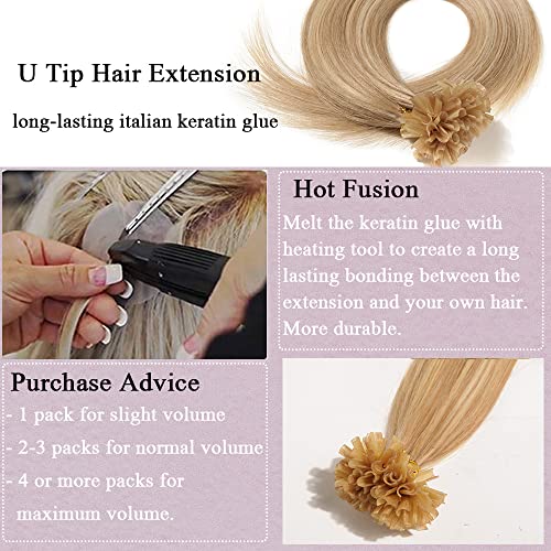Keratin Fushion Bonded U Tip Human Hair Extensions - 50 Strands/Pack 50g - Image 28