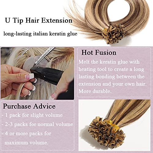 Keratin Fushion Bonded U Tip Human Hair Extensions - 50 Strands/Pack 50g - Image 3