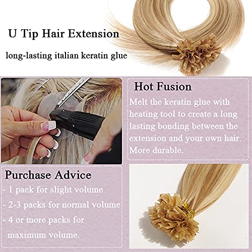 Keratin Fushion Bonded U Tip Human Hair Extensions - 50 Strands/Pack 50g - Image 39