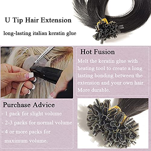 Keratin Fushion Bonded U Tip Human Hair Extensions - 50 Strands/Pack 50g - Image 51