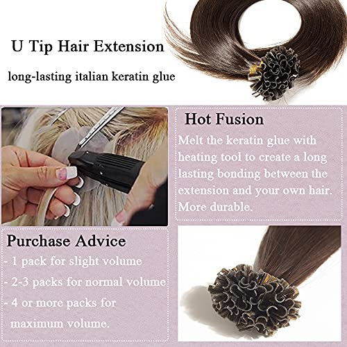 Keratin Fushion Bonded U Tip Human Hair Extensions - 50 Strands/Pack 50g - Image 57
