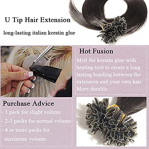 Keratin Fushion Bonded U Tip Human Hair Extensions - 50 Strands/Pack 50g - Image 69
