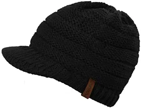 Knitted Ponytail Beanie Hat 2pc Set - Image 4