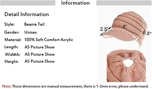 Knitted Ponytail Beanie Hat 2pc Set - Image 7