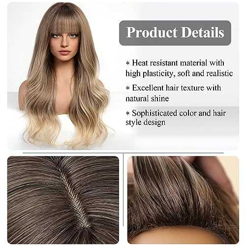 Ombre Dark Blonde Wavy Wig - Image 6