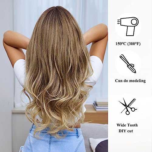 Ombre Dark Blonde Wavy Wig - Image 7