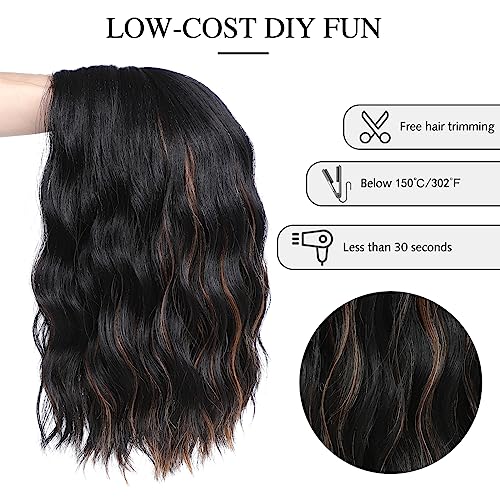Lace Front Wavy Shoulder Length Wig - Image 10