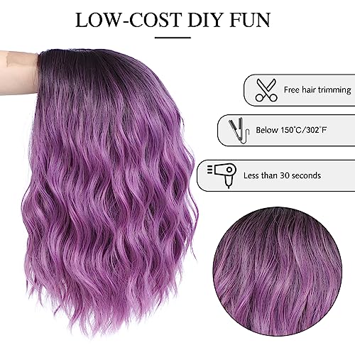 Lace Front Wavy Shoulder Length Wig - Image 20