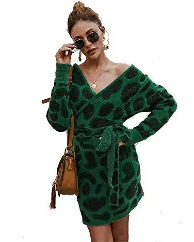 Ladies Knitted Wrap Around Sweater Dress - Image 20