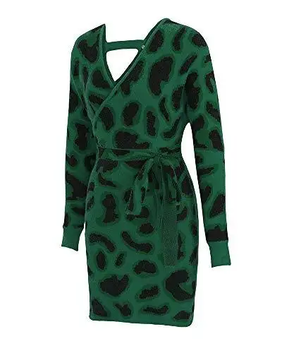 Ladies Knitted Wrap Around Sweater Dress - Image 24