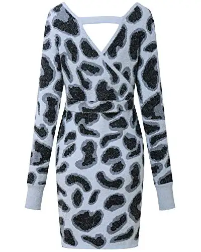 Ladies Knitted Wrap Around Sweater Dress - Image 30