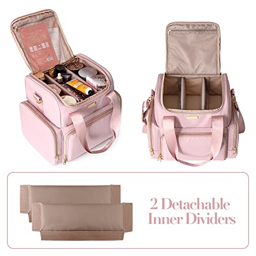 Large Makeup Cosmetic Bag with 3 Removable Cases - Image 3