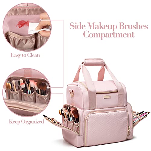 Large Makeup Cosmetic Bag with 3 Removable Cases - Image 4