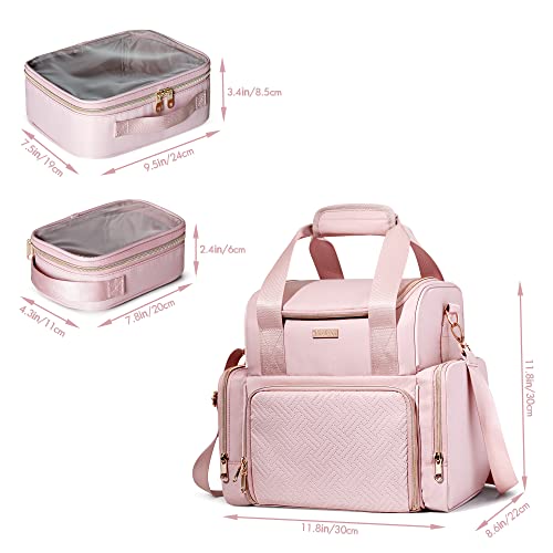 Large Makeup Cosmetic Bag with 3 Removable Cases - Image 5