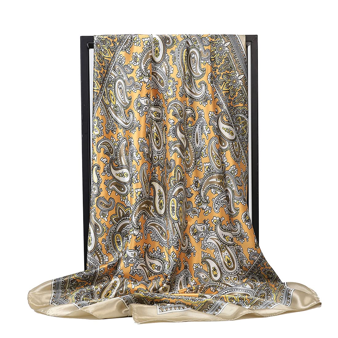 Large Satin Square Head Scarf - 2PCS - Image 16