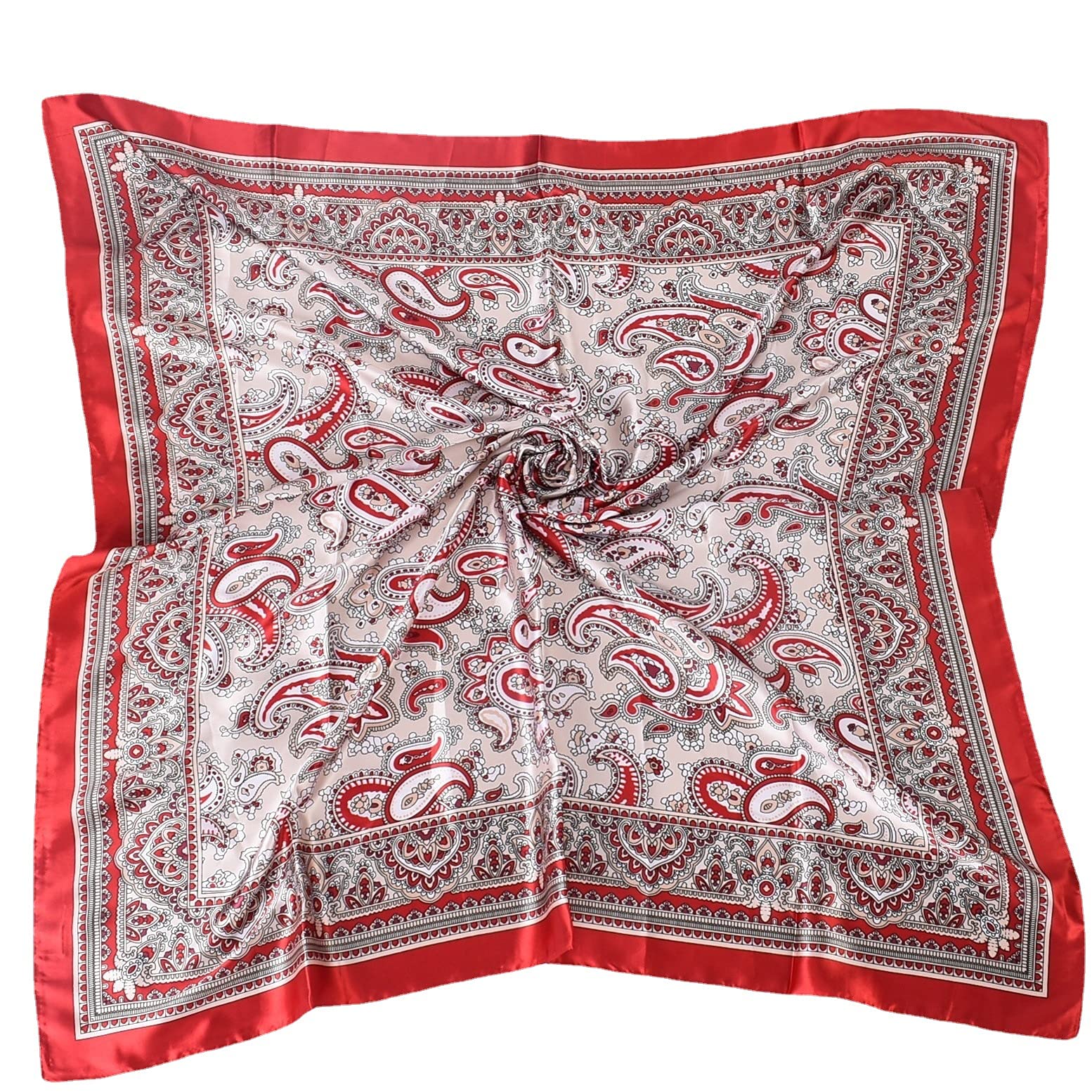 Large Satin Square Head Scarf - 2PCS - Image 18