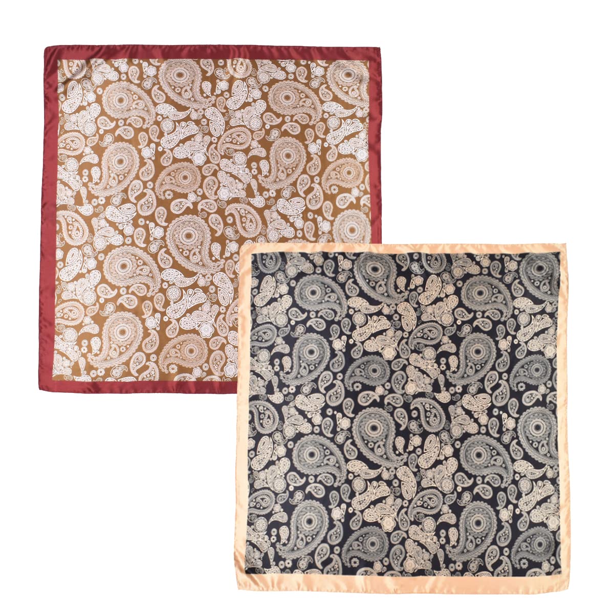 Large Satin Square Head Scarf - 2PCS - Image 26