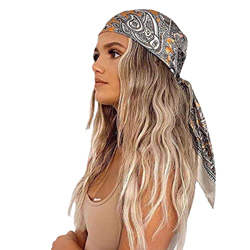Large Satin Square Head Scarf - 2PCS - Image 3