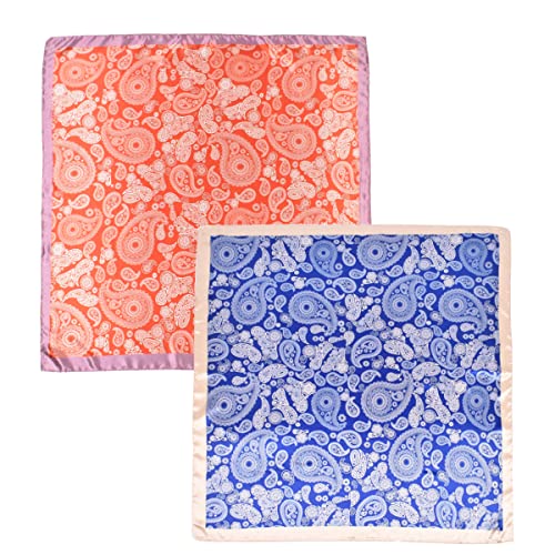 Large Satin Square Head Scarf - 2PCS - Image 31