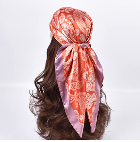 Large Satin Square Head Scarf - 2PCS - Image 33
