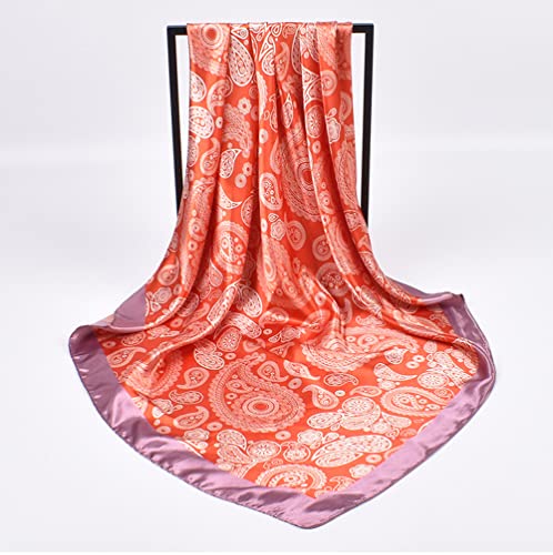 Large Satin Square Head Scarf - 2PCS - Image 34