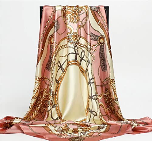 Large Satin Square Head Scarf - 2PCS - Image 38