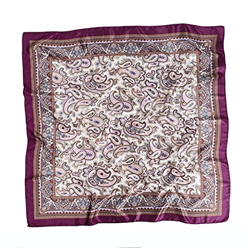 Large Satin Square Head Scarf - 2PCS - Image 6