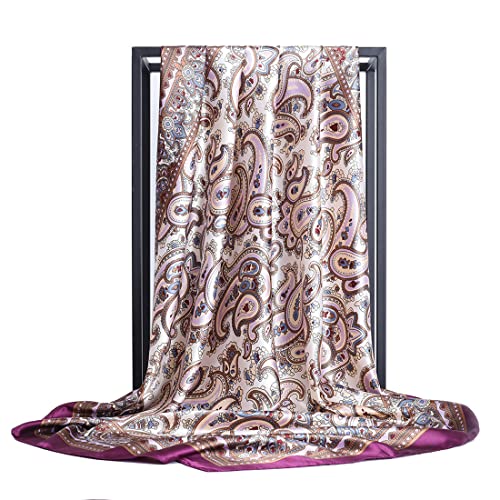 Large Satin Square Head Scarf - 2PCS - Image 7