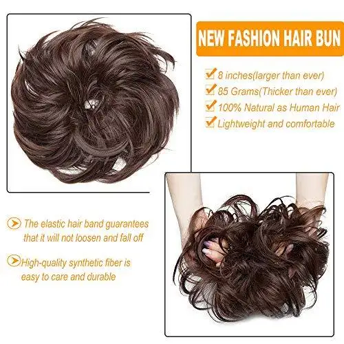 Large Tousled Messy Hair Bun - Image 34