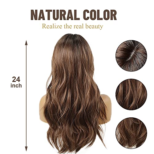 Layered Wavy Mixed Brown Wig - Image 4