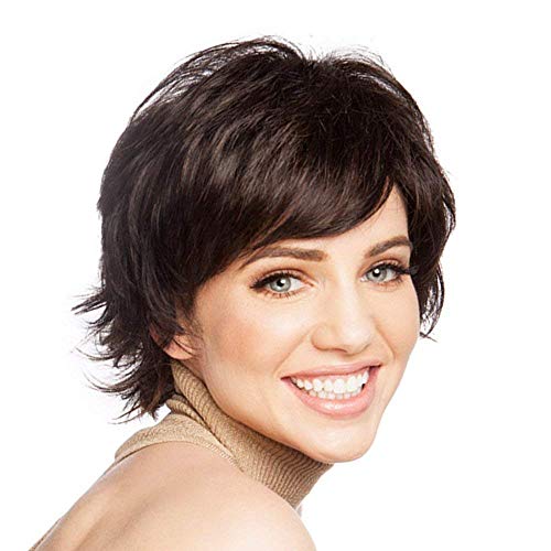 Layered Short Flip Style Blended Human Hair Wig for Women - Image 2