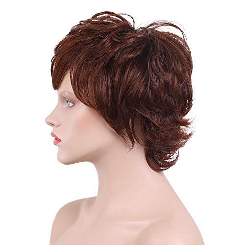 Layered Short Flip Style Blended Human Hair Wig for Women - Image 23