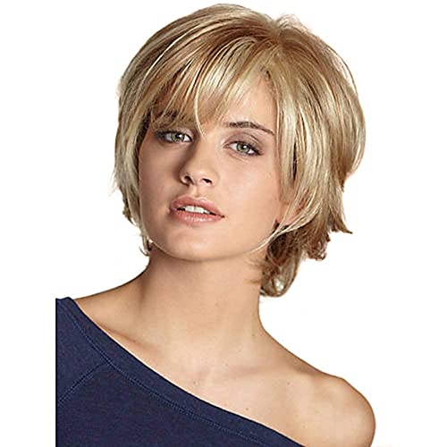 Layered Short Flip Style Blended Human Hair Wig for Women - Image 33