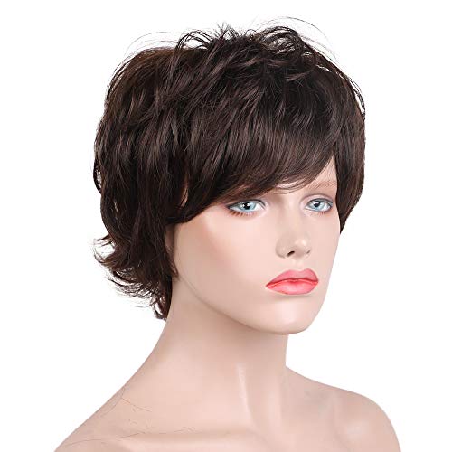 Layered Short Flip Style Blended Human Hair Wig for Women - Image 4
