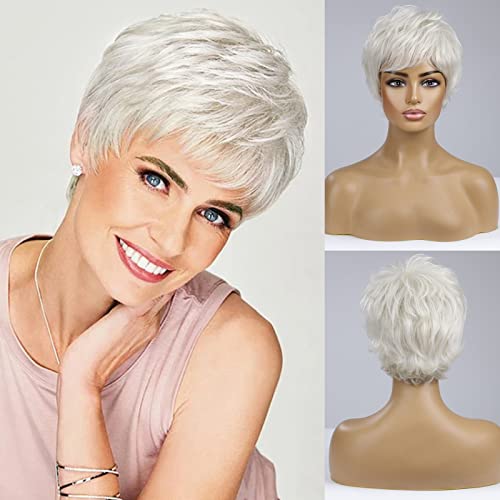 Layered Short Flip Style Blended Human Hair Wig for Women - Image 40