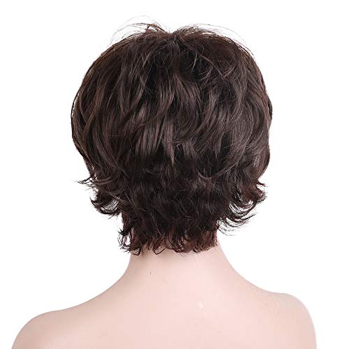 Layered Short Flip Style Blended Human Hair Wig for Women - Image 5