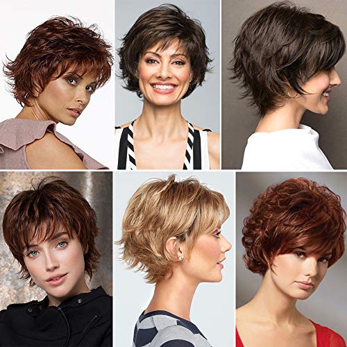 Layered Short Flip Style Blended Human Hair Wig for Women - Image 6