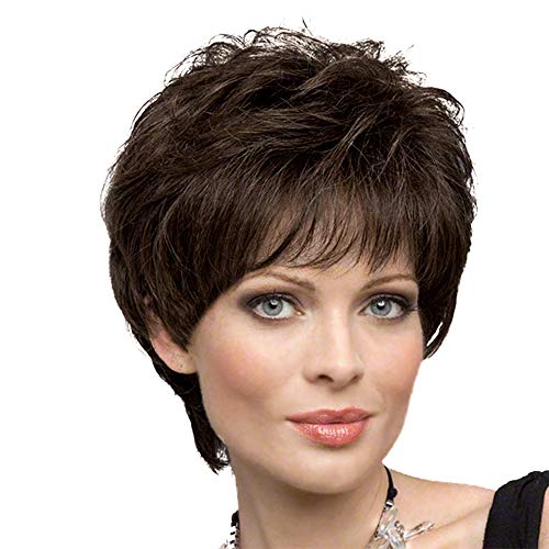 Layered Short Flip Style Blended Human Hair Wig for Women - Image 9