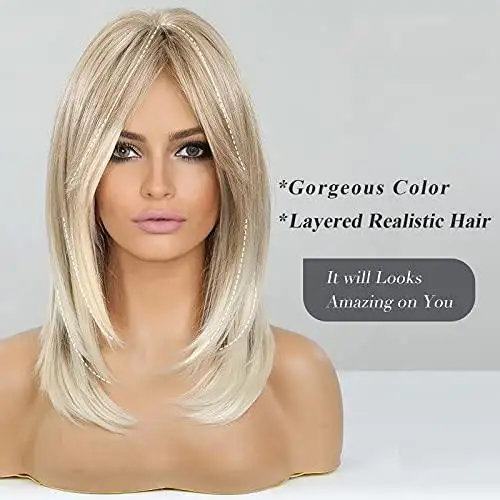 Layered Wig with Side Bangs - Image 2