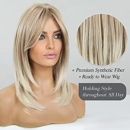 Layered Wig with Side Bangs - Image 3