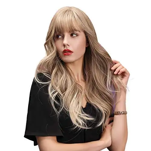 Light Brown Blonde Ombre Long Straight Synthetic Heat Resistant Wig - Image 10